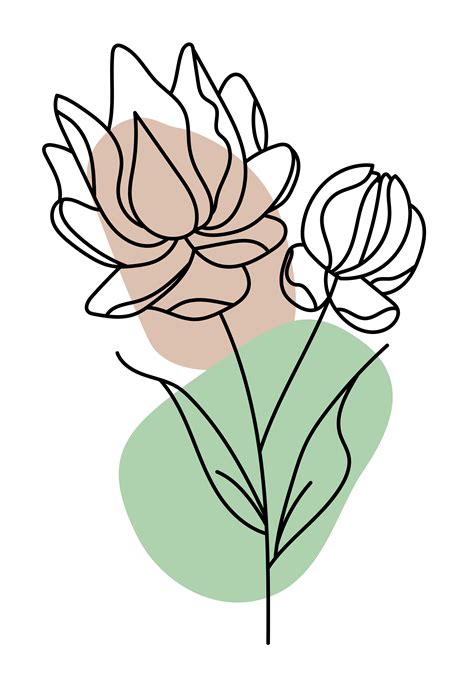 minimalist flower art